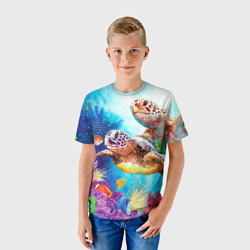 Детская футболка 3D Морские черепахи - фото 2