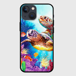 Морские черепахи – Чехол для iPhone 13 mini с принтом купить