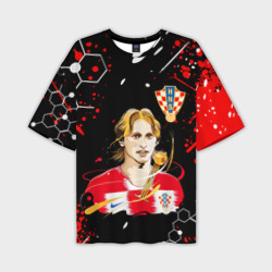 Мужская футболка oversize 3D Лука Модрич Luka modric