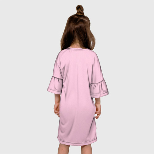 Детское платье 3D с принтом Котик штош, вид сзади #2