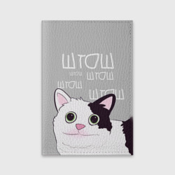 Обложка для паспорта матовая кожа Штош