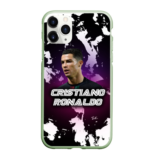 Чехол для iPhone 11 Pro матовый Cristiano Ronaldo, цвет салатовый