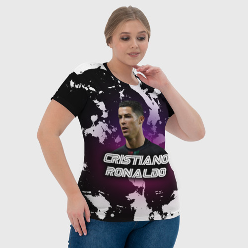 Женская футболка 3D Cristiano Ronaldo, цвет 3D печать - фото 6