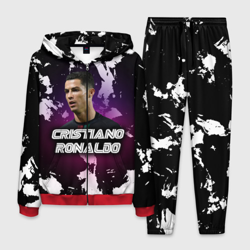Мужской костюм 3D Cristiano Ronaldo, цвет красный