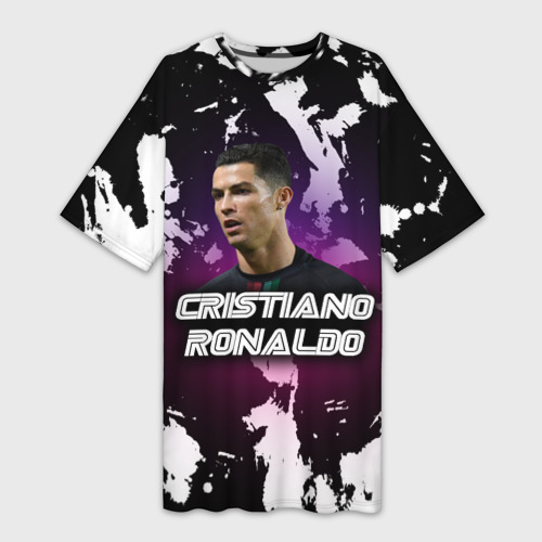 Платье-футболка 3D Cristiano Ronaldo, цвет 3D печать