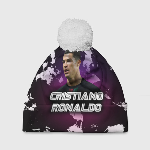 Шапка 3D c помпоном Cristiano Ronaldo, цвет 3D печать