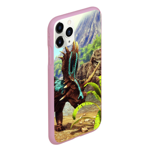 Чехол для iPhone 11 Pro Max матовый Ark Survival Арк сурвивал +спина, цвет розовый - фото 3