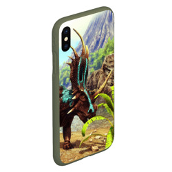 Чехол для iPhone XS Max матовый Ark Survival Арк сурвивал +спина - фото 2