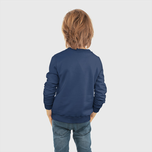 Детский свитшот хлопок Роберт Левандовски портрет, цвет темно-синий - фото 6
