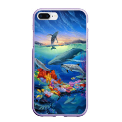 Киты и дельфины – Чехол для iPhone 7Plus/8 Plus матовый с принтом купить