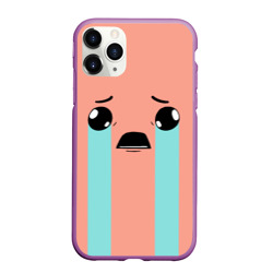 Чехол для iPhone 11 Pro Max матовый Crying Isaac large face