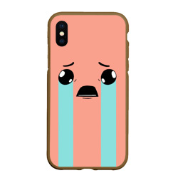 Чехол для iPhone XS Max матовый Crying Isaac large face