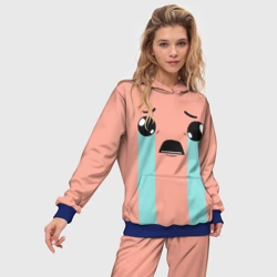 Женский костюм с толстовкой 3D Crying Isaac large face - фото 2