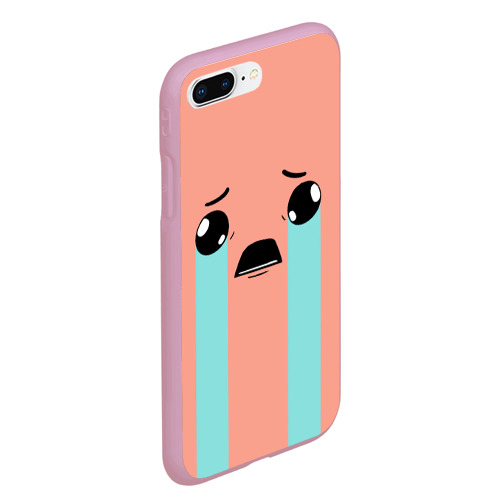 Чехол для iPhone 7Plus/8 Plus матовый Crying Isaac large face, цвет розовый - фото 3