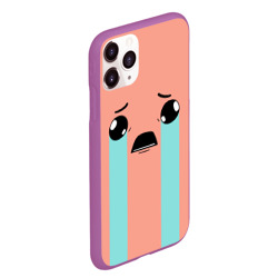 Чехол для iPhone 11 Pro Max матовый Crying Isaac large face - фото 2