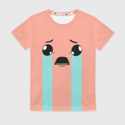 Женская футболка 3D Crying Isaac large face