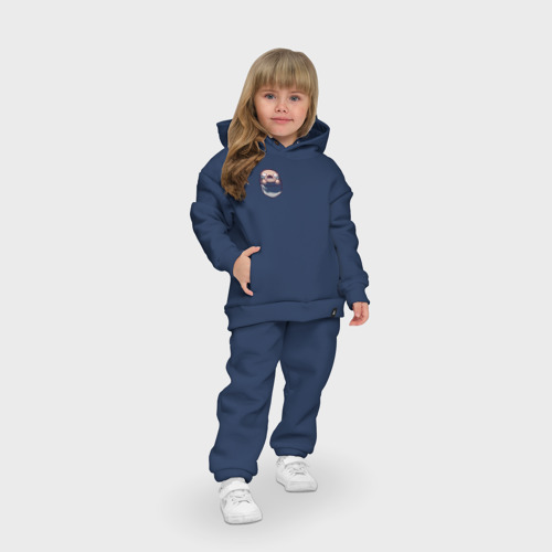 Детский костюм хлопок Oversize Исаак в кармане, цвет темно-синий - фото 7
