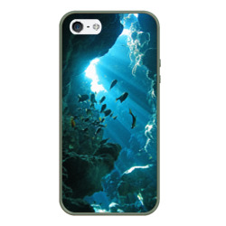 Чехол для iPhone 5/5S матовый Коралловые рыбки