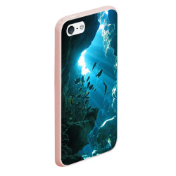 Чехол для iPhone 5/5S матовый Коралловые рыбки - фото 2