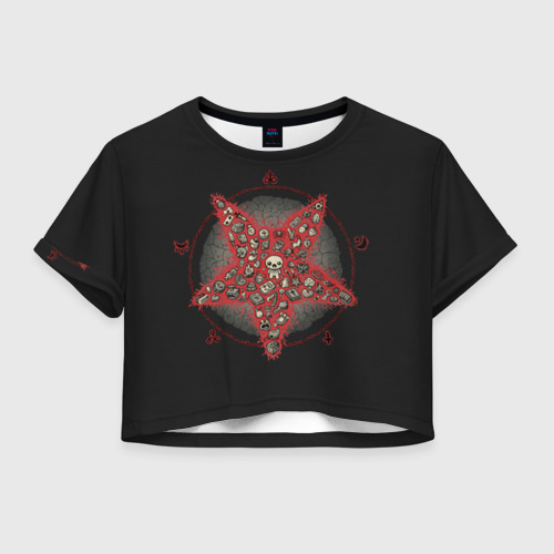 Женская футболка Crop-top 3D Star of Isaac, цвет 3D печать