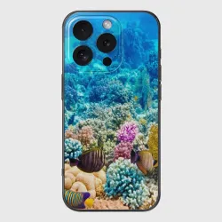 Чехол для iPhone 16 Pro Max силиконовый с защитой камеры Риф