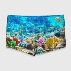 Мужские купальные плавки 3D Риф