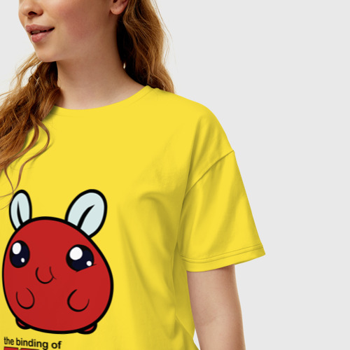 Женская футболка хлопок Oversize The Binding of Isaac Monsters, цвет желтый - фото 3