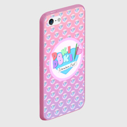Чехол для iPhone 5/5S матовый Doki Doki Literature Club Лого паттерн - фото 2