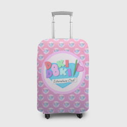 Чехол для чемодана 3D Doki Doki Literature Club Лого паттерн