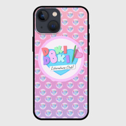 Чехол для iPhone 13 mini Doki Doki Literature Club Лого паттерн