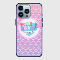 Чехол для iPhone 13 Pro Doki Doki Literature Club Лого паттерн