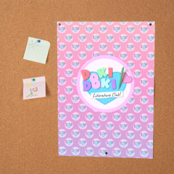 Постер Doki Doki Literature Club Лого паттерн - фото 2