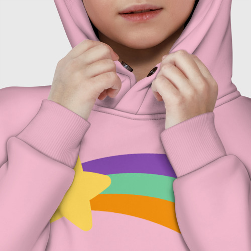 Детское худи Oversize хлопок Радужный свитер Мэйбл, цвет светло-розовый - фото 7