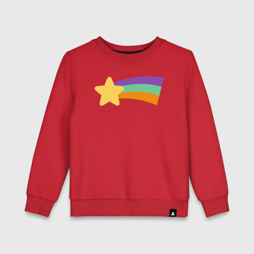 Детский свитшот хлопок Радужный свитер Мэйбл, цвет красный