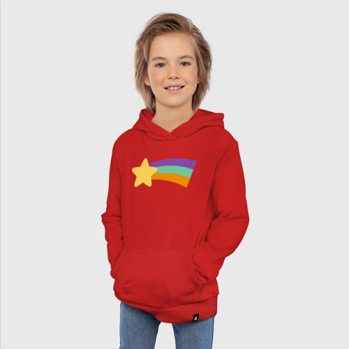 Детская толстовка хлопок Радужный свитер Мэйбл, цвет красный - фото 5