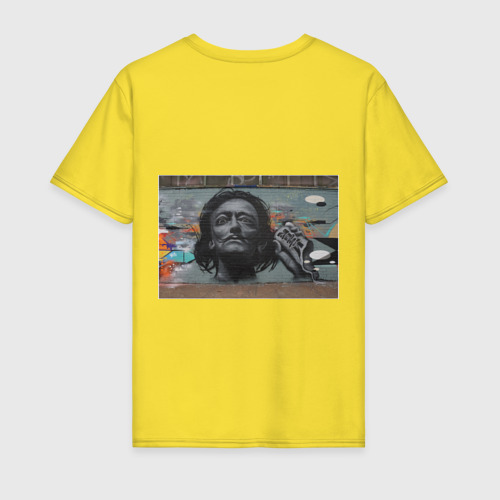 Мужская футболка хлопок Сальвадор Дали, цвет желтый - фото 2