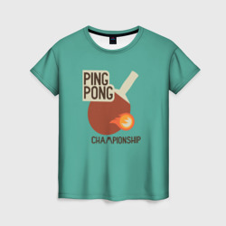Женская футболка 3D Ping-pong