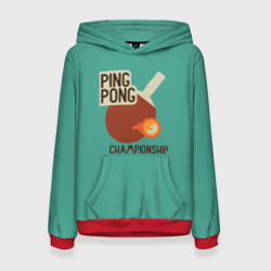 Женская толстовка 3D Ping-pong