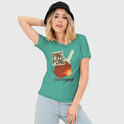 Женская футболка 3D Slim Ping-pong - фото 2