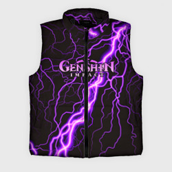 Мужской жилет утепленный 3D Genshin Impact молния неон
