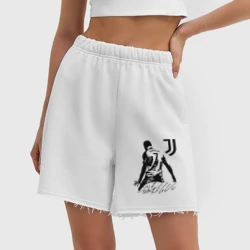 Женские шорты oversize футер хлопок Автограф Криштиану Роналду Ювентус - фото 2