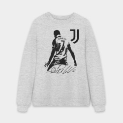 Мужской свитшот oversize без начеса хлопок Автограф Криштиану Роналду Ювентус