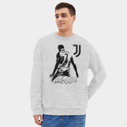 Мужской свитшот oversize без начеса хлопок Автограф Криштиану Роналду Ювентус - фото 2
