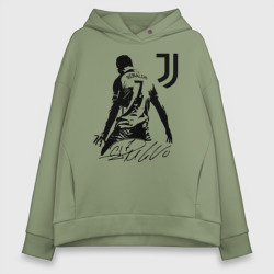 Женское худи Oversize хлопок Автограф Криштиану Роналду Ювентус