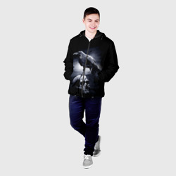Мужская куртка 3D Череп и ворон - фото 2