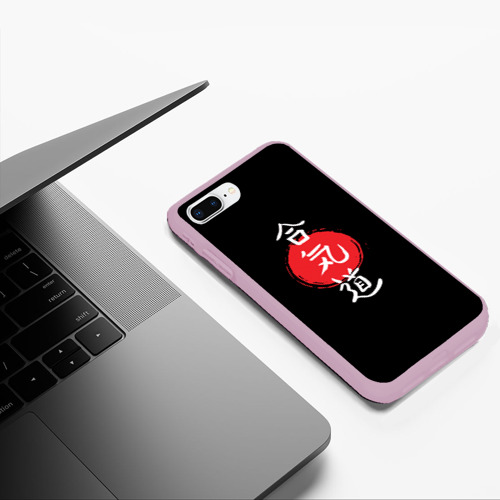 Чехол для iPhone 7Plus/8 Plus матовый Айкидо, цвет розовый - фото 5