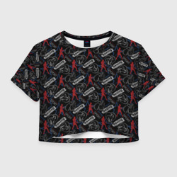 Женская футболка Crop-top 3D Бокс