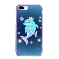 Чехол для iPhone 7Plus/8 Plus матовый Два дельфина