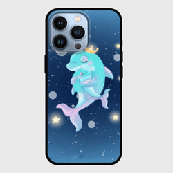 Чехол для iPhone 13 Pro Два дельфина