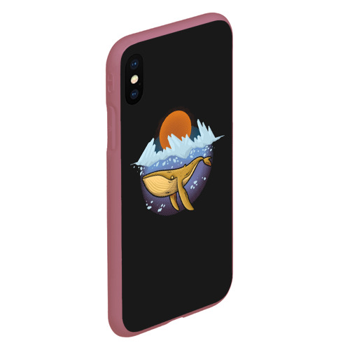 Чехол для iPhone XS Max матовый с принтом Whale in Ice, вид сбоку #3